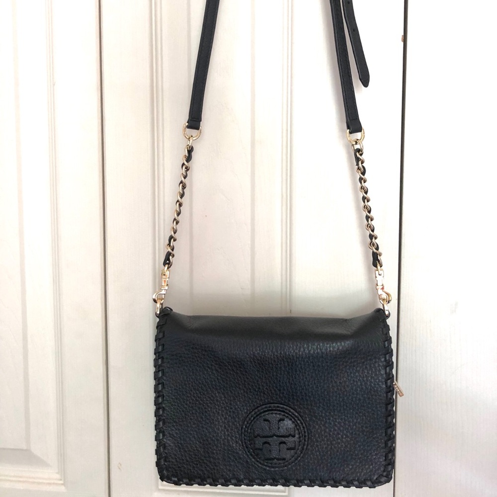Tory Burch Marion Crossbody Flap Bag Black